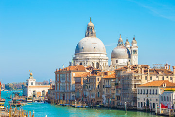 Obraz premium Close up view of Santa Maria della Salute in Venice, Italy