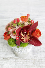 How to make floral arrangement for Grandparents Day tutorial.