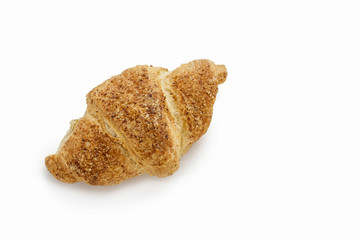 French croissants isolated on white