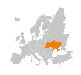 Ukraine Map in Europe