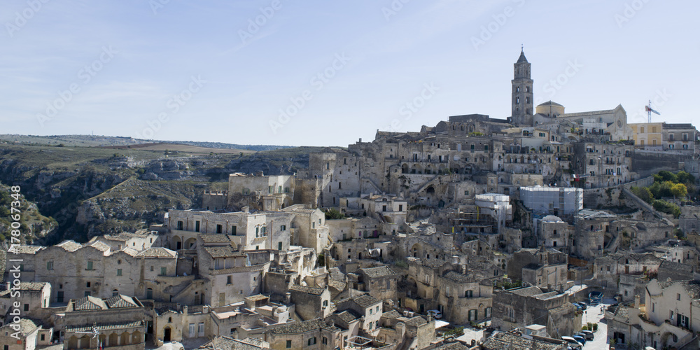 Wall mural Panorama of the city of Matera, in Italy