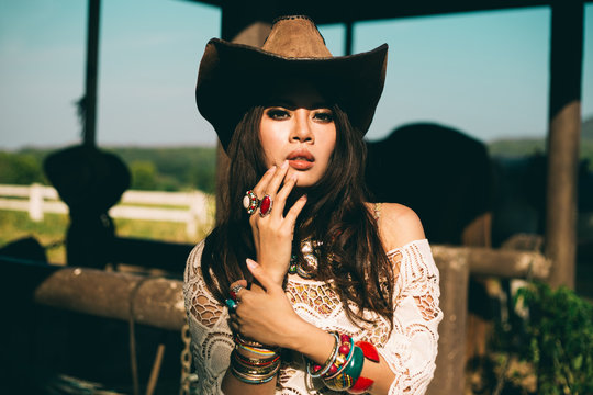 Portrait of  a Beautiful Asian Woman