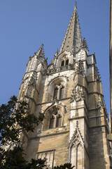 Fototapeta na wymiar Cathedral Church Tower, Bayonne