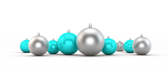 Grußkarte Vorlage mit Weihnachtskugeln