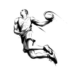 basketball player slam dunk © quicklinestudio