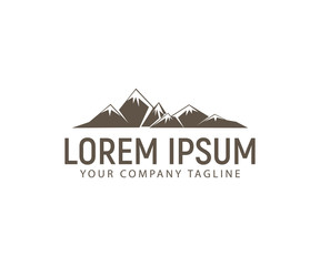mountain logo design concept template