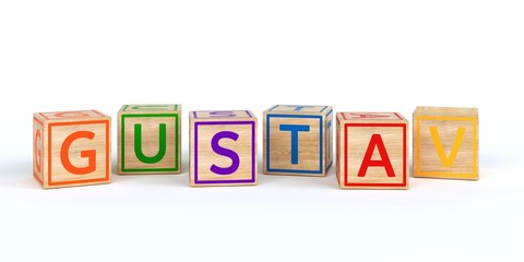 bunte Würfel Name - Gustav