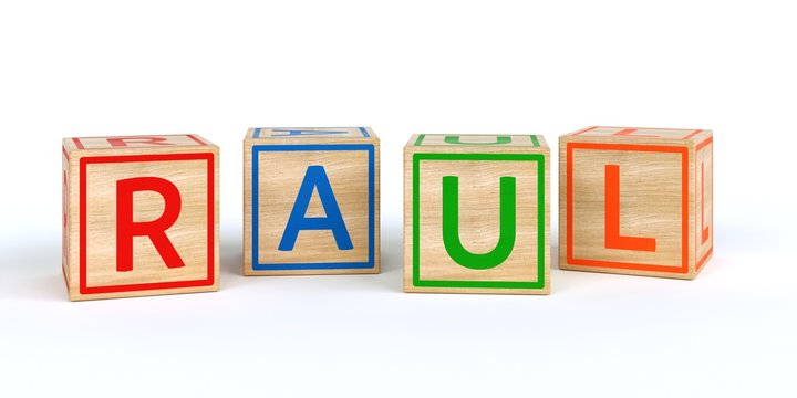 bunte W&uuml;rfel Name - Raul