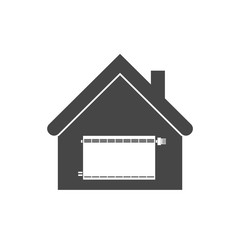 Radiator in house icon - vector Illustration 