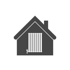 Radiator in house icon - vector Illustration 