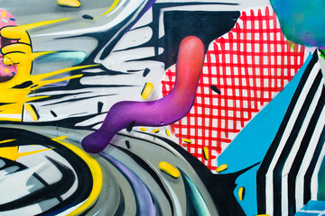 Graffiti on a fence.