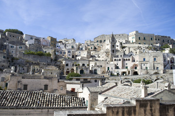 Fototapeta premium Panorama of the city of Matera, in Italy