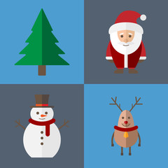 Weihnachten - Weihnachtliches Figuren-Set (in Blau)