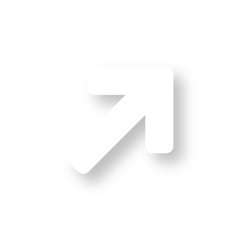 Fototapeta premium Icon mit Schatten - Pfeil rechts oben - Auskunft