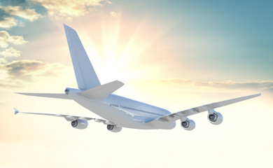 Obraz na płótnie Canvas Commercial passenger airplane