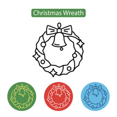 Christmas wreath icon.