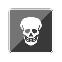 Totenschädel - Reflektierender App Button
