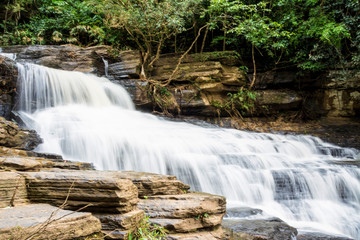 Obraz premium Tat Yai waterfall Phuphaman National Park, Khon Kaen, Thailand 2017-10-24
