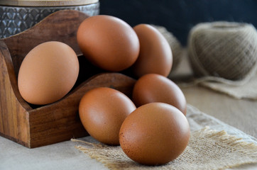 Raw organik farm eggs