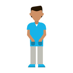 nurse man avatar icon image vector illustration design 