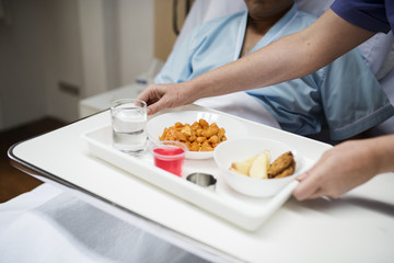 Obraz na płótnie Canvas Hospital food for patients