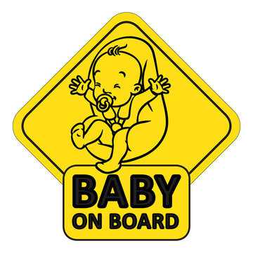 Baby On Board Sign Images – Browse 13,086 Stock Photos, Vectors, and Video