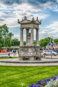 Nis, Serbia, May 17, 2017: Fountain of Queen Natalia