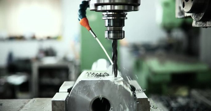 Finishing metal working on high precision grinding machine in workshop