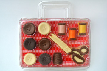 stitched set of chocolate 