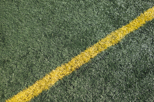 Boundary lines on athletic field