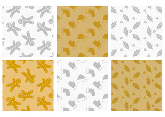 クリスマス背景素材パターンセット