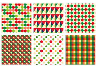 クリスマス背景素材パターンセット