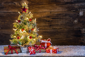 Christmas presents under the Christmas tree