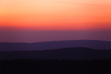 Couché de soleil sur le Jura