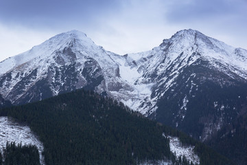 Fototapeta na wymiar Tatra mountains in winter time, Poland