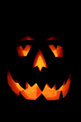 Halloween Pumpkin on black background
