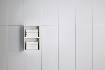 Towels in wardrobe boxes