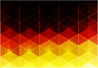Geometric polygonal style vector flag of Germany.