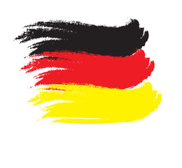 Geometric polygonal style vector flag of Germany.