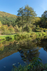 Autumn Landscape of Iskar River near Pancharevo lake, Sofia city Region, Bulgaria