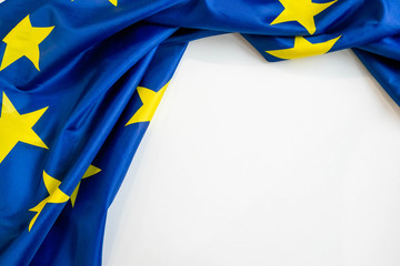 Fabric texture flag of European Union