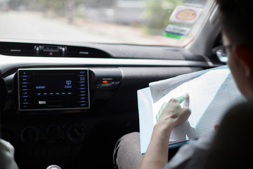 Men driving