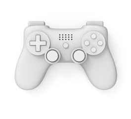 video game controller on white background with clipping path.