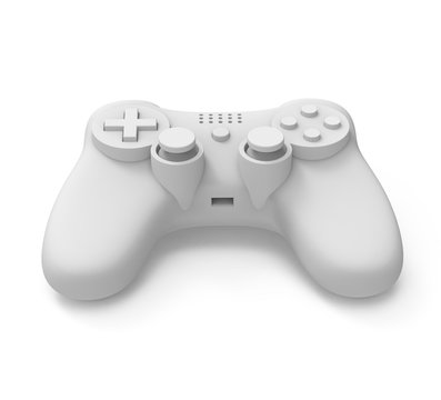 video game controller on white background with clipping path.