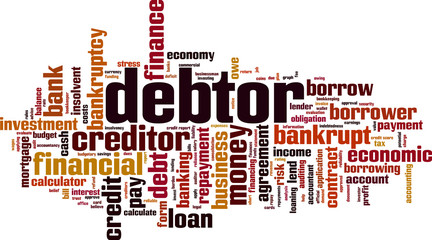 Debtor word cloud