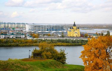 The construction of a new football stadium in Nizhny Novgorod