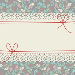 Stylish lace frame with abstract background