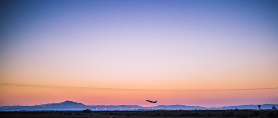 Take off in the Evening