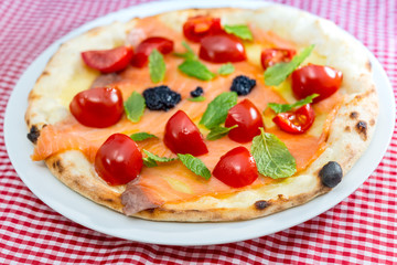 tasty pizza on a the table