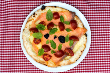 tasty pizza on a the table